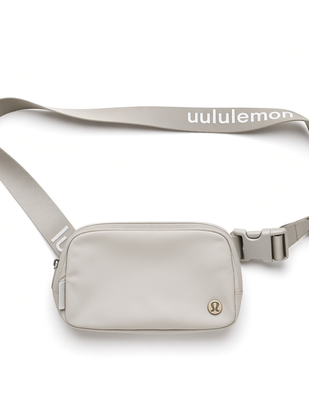 lululemon athletica Light Gray Crossbody Belt Bag in EUC